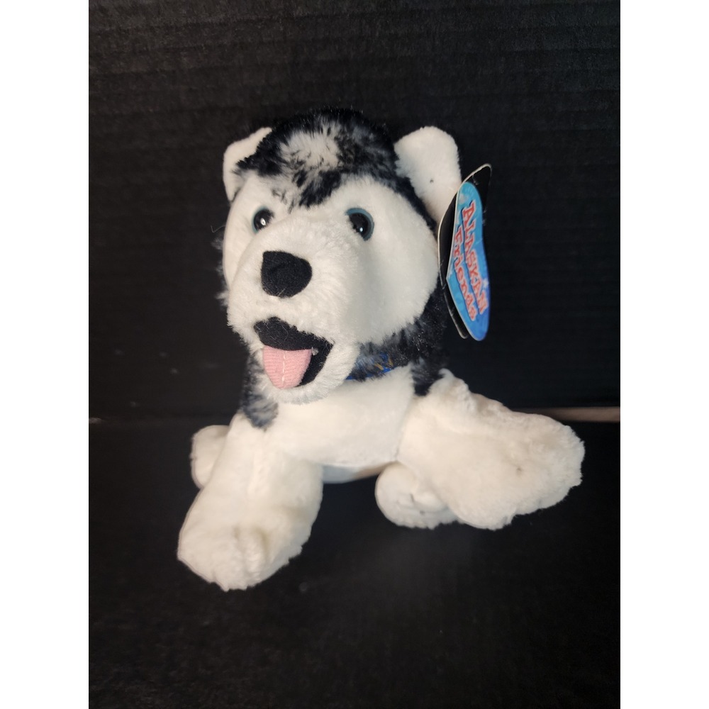 Ace USA Alaskan Friends Husky Plush Black White Dog Alaska Souvenir 07126 8in